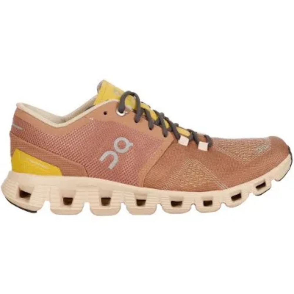On Cloud Running Women's Yellow and Pink Athletic Shoes Size 9.5